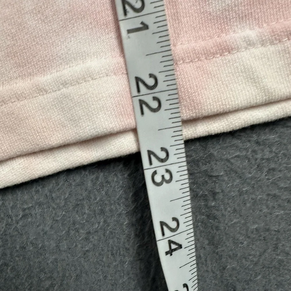 Gap Shirt Womens Small Pink Tie Dye Terry Raglan Short Sleeve GAP Logo Hibiscus - Picture 11 of 14